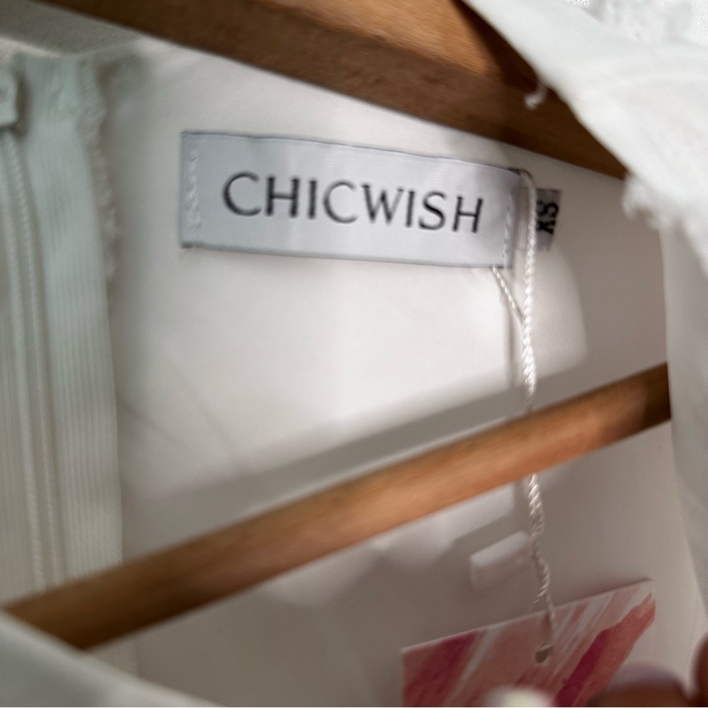 Chicwish | Cotton Candy Sheer Maxi Dress In White Size XS NWT - Picture 9 of 10